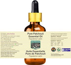 Pure Patchouli Essential Oil (Pogostemon cablin) with Glass Dropper Steam Distilled 5ml (0.16 oz)