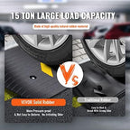 VEVOR 1.5" Rise Rubber Threshold Ramp, 43.3" Wide Wheelchair Ramp oorway, Natural Curb Ramp, 33069Lbs Load Capacity, Non-Slip Textured Surface Rubber Curb Ramp for Wheelchair and Scooter
