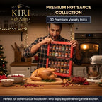 Hot Sauce Gift Set of 30 – Master Collection Variety Sampler Box, Assorted Gourmet Flavors, Spicy Chili Pepper Pack for Cooking, Grilling & Dipping | Heat Challenge Gift for Men, Food & Spice Lovers