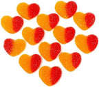 SweetGourmet Juicy Peach Hearts Gummy | Bulk Sanded Candy | 2 Pounds