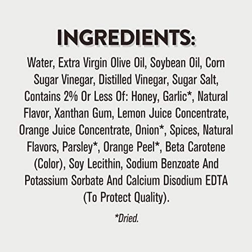 Wish-Bone Extra Virgin Olive Oil Blend Lemon Herb Dressing, 15 FL oz (Pack of 4)