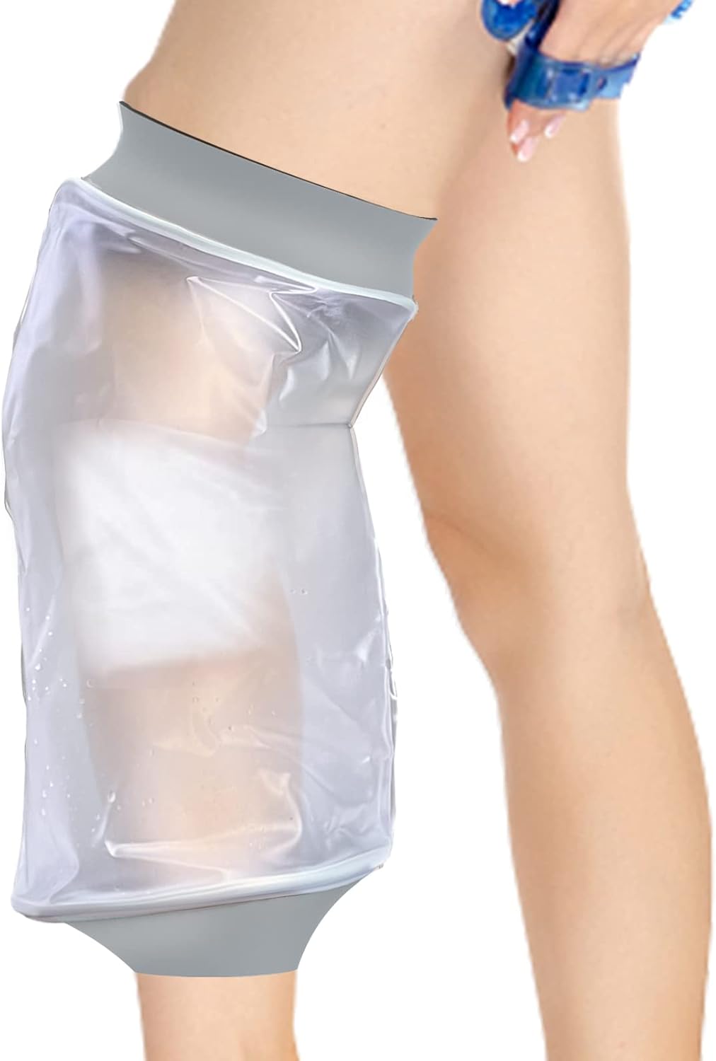 Waterproof Knee Cast Cover for Shower,Watertight Cast Bag Covers- Shower Protector for Knee Replacement Surgery, Wound, Burns Reusable