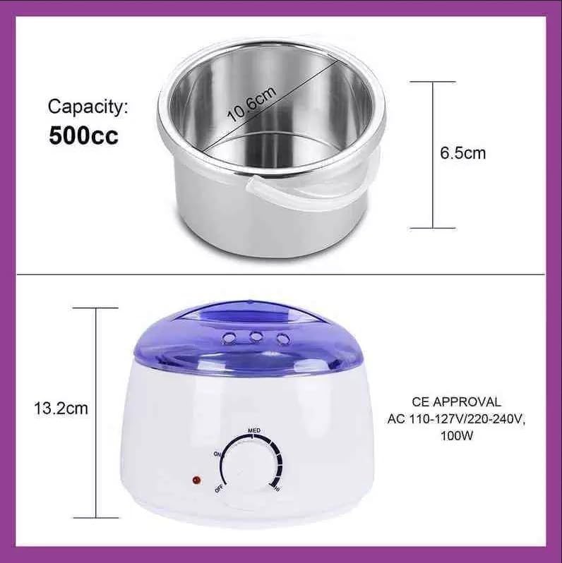 Professional Electric Wax Warmer and Heater for Soft, Paraffin Warm Crème and Strip Wax | Wax Melter for Hair Removal with Adjustable Temperature for Salon Quality Results