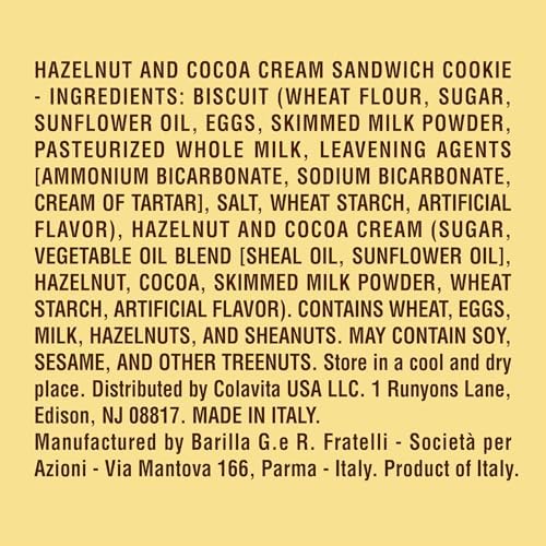 Mulino Bianco Baiocchi 9.17oz (260g) – Italy’s #1 Cookie Made with Natural Ingredients – Authentic Italian Biscuits Filled with Chocolate Hazelnut Cream – Perfect with Coffee or Tea