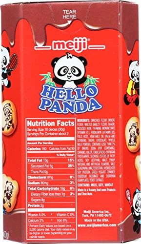 Meiji Hello Panda Biscuit with Chocolate Cream, 2.1 oz