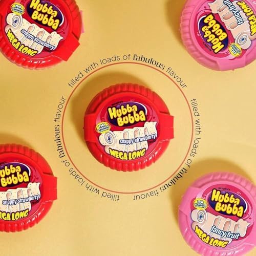HUBBA Bubba Bubble Tape Snappy Strawberry Bubble Gum 1.8 m (Pack of 12)