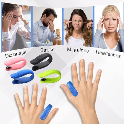 HEVIRGO 4pcs Acupressure Point Clip Hand Pressure Point Clip Hypoglycemia Acupoint Clip Portable Acupuncture Point Clip Relieves Tension, Anxiety, and Stress 4pcs