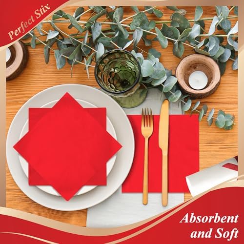 Perfect Stix 150 Pieces Christmas Cocktail Napkins Disposable. Paper Napkins 2 Ply for Christmas Holidays. 3 Solid Colors, Red, Green, White. Pack of 150 count. 50 Of Each Color.