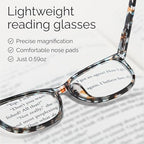 CCVOO +0.5 Clear Vision Reading Glasses for Women – 5-Pack Blue Light Filtering Readers with Spring Hinges