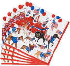 Caspari Join The Parade Luncheon Napkins - 20 Luncheon Napkins per Pack