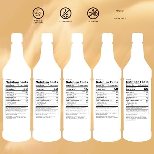 Monin - Gourmet Flavorings Coffee Collection (Caramel, Amaretto, Hazelnut, Irish Cream, Vanilla) | Clean Label, No Artificial Flavors, No Artificial Preservatives (5-pack, 50 ml each)