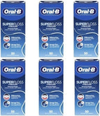 Oral-B Super Floss Threader Dental Floss, Pre-Cut Strands, 50 Count (Pack of 6) – Mint Flavor (Packaging May Vary)