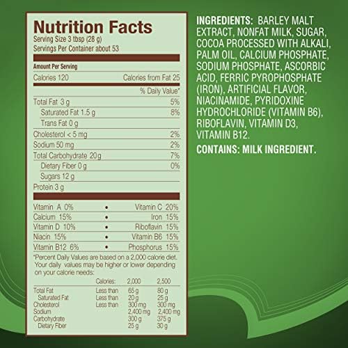 Milo Chocolate Malt Beverage Mix 3.3 Pound Can