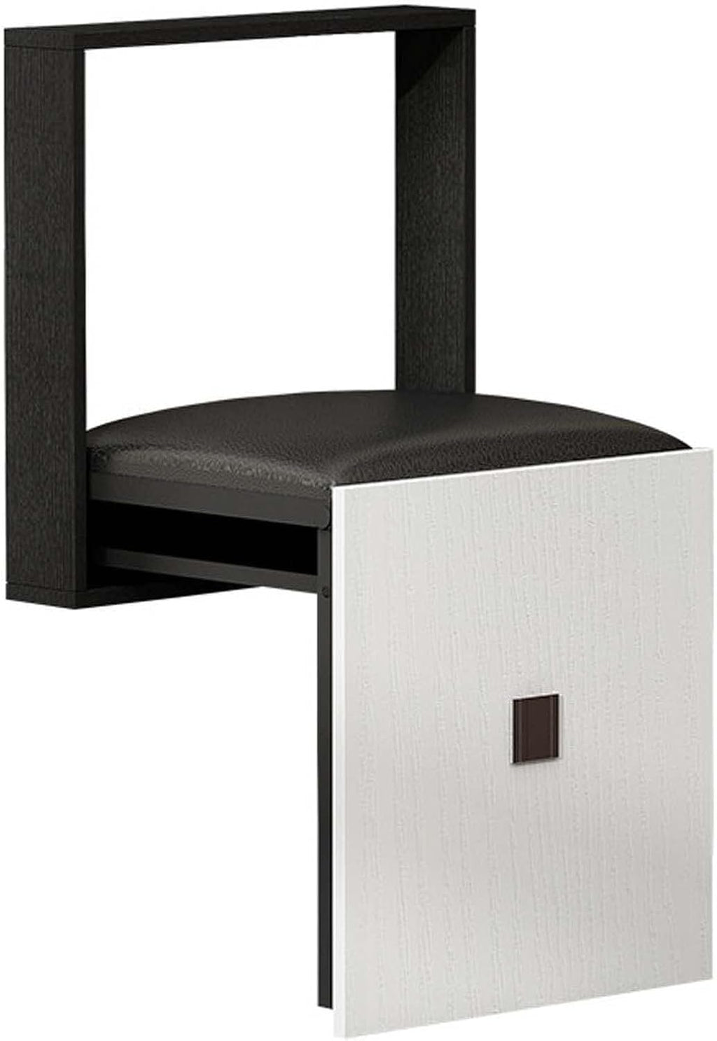 Folding Entryway Stool Wall Mounted Shoe Changing Stool, Square Shoe Bench Seat Space Saving Easy to Fold, for Entrance Hall Restroom Living Room(Black)