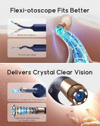 Bebird Earsight Plus R37R Ear Cleaning Camera Wax Removal Tool kit, FSA HSA Eligible Flexible Ear Scope Otoscope Camera Light, Visual Ear Picker Wireless Earwax Remover Tweezers for Adults & Kids