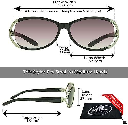 proSPORT UV400 Reading Sunglasses for Women Rhinestone Frames Lightweight Sun Readers Tinted Lenses Glare Protection