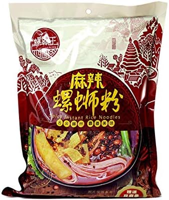 Luo Ba Wang Liu Zhou Snail Powder (Luo Si Fen)9.88OZ (Spicy, 3 PACK)