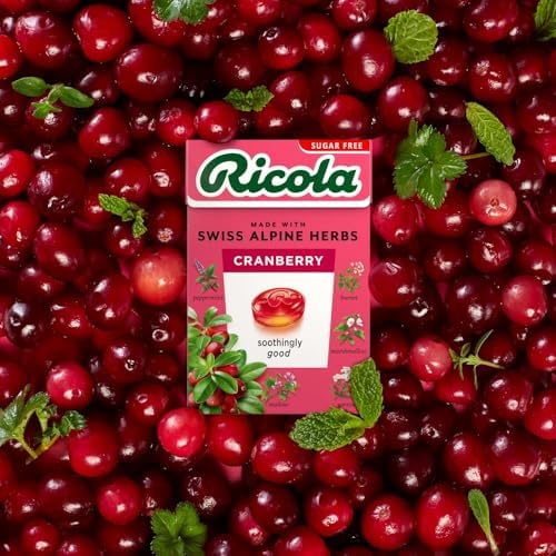 Ricola Cranberry Sf Lozenges Box 45G Pack of 20