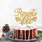 Gold Glitter Parents to Bee Cake Topper - Mommy to Be Cake Décor - Gender Reveal/Baby Shower/Pregnancy Announcement Party Decoration Supplies