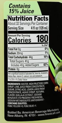 Finest Call Premium Margarita Ready-to-Use Drink Mix, 1 Gallon Bottle (128 Fl Oz)
