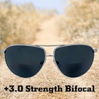 Global Vision Eyewear Bifocal Glasses, Smoke Lens, Silver Frame, Metal