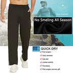 Deyeek Mens Tear Away Basketball Pants 2 Side Zippers Snap Off Full Open Down Sweatpants Leg Post Surgery Pant with Pockets