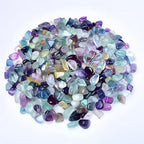 Erliway 100g Natural Rainbow Fluorite Crystal Chips, 7-9mm Tumbled Chips Crushed Crystal Stones, Polished Crystal Chips for Vase Filler Healing Reiki Crystal Jewelry Making Home Decor Aquarium Gravel