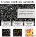 Hee Creek Black Sesame Balls 12.7 oz (40 Balls) Supports Hair Health & Natural Shine Handmade Black Sesame Snacks with Black Sesame Seeds Black Rice Black Bean, No Additives 芝麻 黑芝麻丸