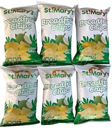 St Mary's Jamaican Breadfruit chips lightly salted (Pack of 6)