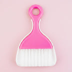 1 Pcs Mini Broom and Dustpan Set for Table, Dust Pan and Brush Set Tiny Cleaning Table Sweep for Car Desk Keyboard (Pink)