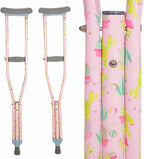 My Crutches - Fashion Designed Youth Crutches for Kids/Teens w Adjustable Handgrip and Length - Cactus - for Heights 4'5" to 5'1" - Made of Lightweight, Durable Aluminum w Underarm Padding