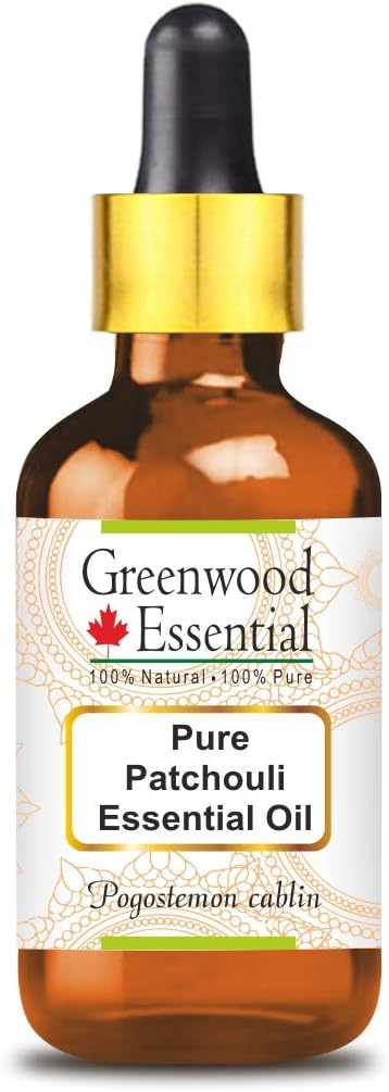 Greenwood Essential Pure Patchouli Essential Oil (Pogostemon cablin) with Glass Dropper Steam Distilled 100ml (3.38 oz)
