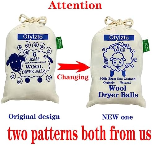 Wool Dryer Balls 6-Pack, Drying Balls for Laundry,Reusable As Natural Fabric Softener, Reduce Clothing Wrinkles, Drying Clothes Faster Eco-Friendly