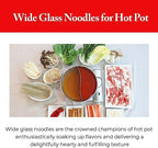 Wang Wide Glass Noodles - Korean Sweet Potato Glass Noodles for Japchae & Hot Pot - Sweet Potato Starch - Gluten Free, Vegan - Pack of 1 (10.58 oz)
