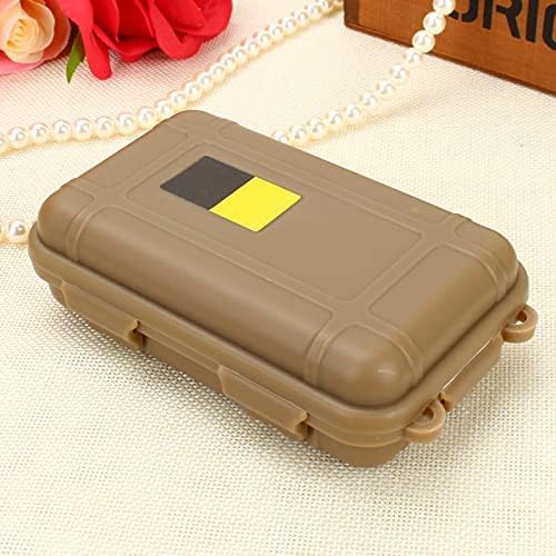 Outdoor Airtight Storage Case Container Fishing Carry Box (Mud Color, S) Storage Containers Small Dry Box
