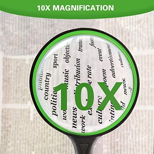 Magnifying Glass, 75MM Handheld Reading Magnifier with Non-Slip Soft Handle for Seniors Book Newspaper Reading and Kids Nature Hobby Exploration