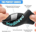 2PCS Finger Sleeves Gel Ice Pack, Lasting Cold Compress Freeze Sleeve, Reusable Finger Brace Ice Packs for Injuries, Arthritis, Tendonitis, Gout, Sprains, Middle Protectors (Black)
