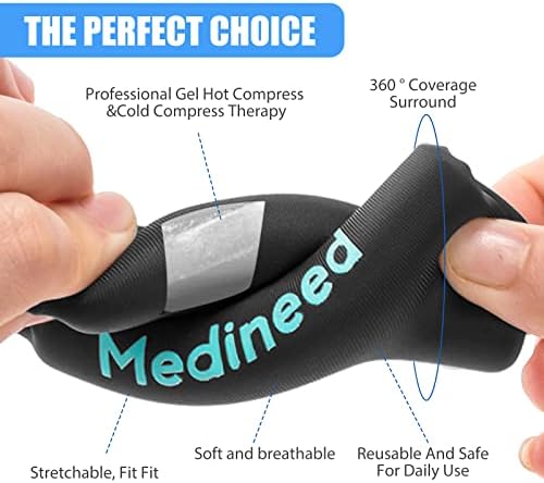2PCS Finger Sleeves Gel Ice Pack, Lasting Cold Compress Freeze Sleeve, Reusable Finger Brace Ice Packs for Injuries, Arthritis, Tendonitis, Gout, Sprains, Middle Protectors (Black)