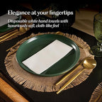 200-Pack Servietto Disposable Linen-Feel Guest Towels, 12" x 17" Cloth-Like Hand Bathroom Napkins - Made In USA, Soft and Absorbent Paper Napkin for Kitchen, Bathroom, Party, Wedding, Or Event