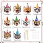 Hooqict 40Pcs Cat Cupcake Toppers Birthday Cupcake Toppers Cake Decorations for Kids Boys Girls Pet Cat Themed Birthday Party Decorations Supplies