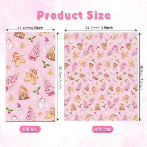 200PCS Christmas Paper Napkins Gingerbread Man Candy Cane Snowflake Guest Napkins Decorative Hand Towels Xmas Winter Lunch Dinner Napkin for Xmas Bathroom Wedding Birthday Baby Shower Party Decoration