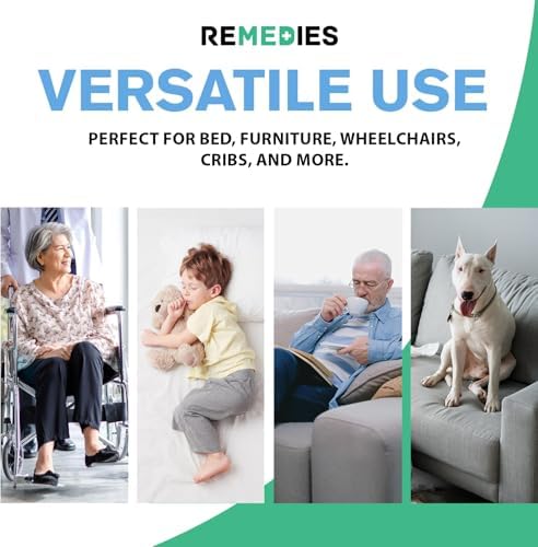 Remedies - Bed Pads Disposable Adults, Seniors, Kids & Puppy Pads - 36" x 36" Large Disposable Underpads - 50 Count Incontinence Underpads for Beds & Furniture, Dog Pee Pads, Dogs Chucks Pads