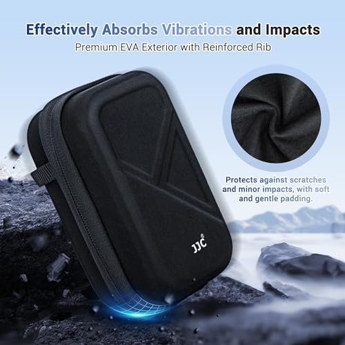 JJC Hard Camera Case Bag for Olympus Tough TG-7 TG-6 TG-5 Ricoh GR IV GR III GR IIIx HDF Sony ZV-1 II RX100VII RX100VI Canon Powershot V1 V10 G7X, Compact Travel Case with Belt Loop, Shoulder Strap