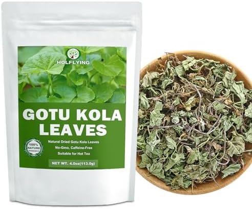 Dried Gotu Kola Leaves - 4.0 oz, Cut & Sifted, All-Natural Gotu Kola Herbal Tea, Cut & Sifted, No Additives