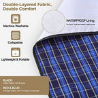 Adult Bibs, 3 Pcs Washable Clothing Protector with Crumb Catcher for Eating, Reusable Waterproof Large Feeding Adult Bibs for Men Women Elderly Senior, Black/Red/Blue