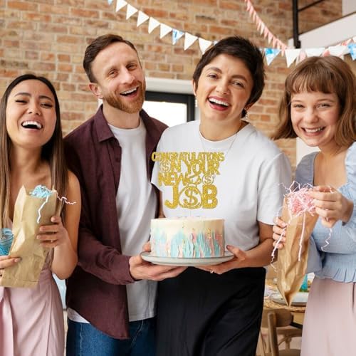Congrats on Your New Job Cake Topper, New Job Who Dis Cake Decor, Congratulations Job Party Decorations