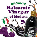 Food To Live Organic Balsamic Vinegar of Modena, 500 ml – Italian, Unfiltered, Unpasteurized, Aceto Balsamico di Modena IGP, Non-GMO, Vegan (Pack of 3)