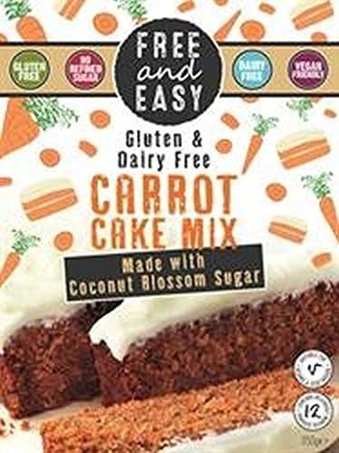 Free & Easy Carrot Cake Mix With Coconut Blossom Sugar 350g (Pack of 2)