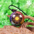 Day Day Up 7 Chakra Gemstone Reiki Energy Crystals Chakra Orgonite Pendant Necklace For Good Luck Yoga Meditation Jewelry