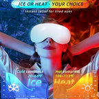 Eye Massager with Heat and Cooling for Migraines – 14 Massage Nodes for Eye Strain Relief, Rechargeable Bluetooth Music, Improve Sleep,Eye Strain Relief, Birthday Gifts for Women and Men(White)